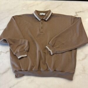 Vintage 90s Players By Van Heusen Rugby Style Sweatshirt Men's XL W/POCKETS!!